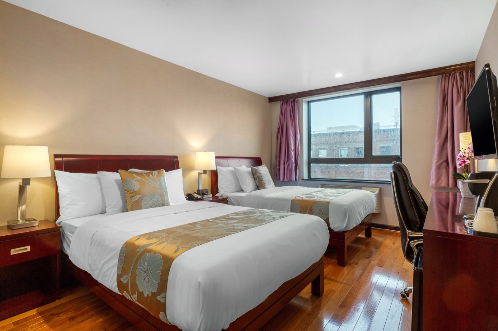 Two-bed room with two beds